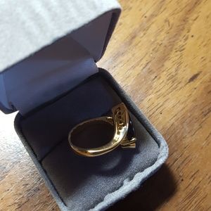 Jewelry - Gold band with tigers eye stone, size 6 Jewelry - Gold band with tigers eye stone, size 6